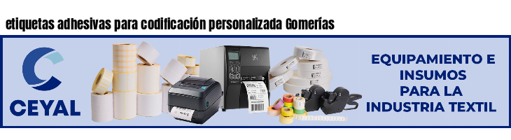 etiquetas adhesivas para codificación personalizada Gomerías