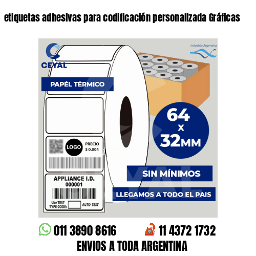 etiquetas adhesivas para codificación personalizada Gráficas