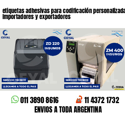etiquetas adhesivas para codificación personalizada Importadores y exportadores