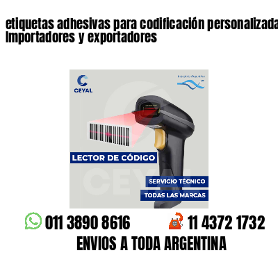 etiquetas adhesivas para codificación personalizada Importadores y exportadores