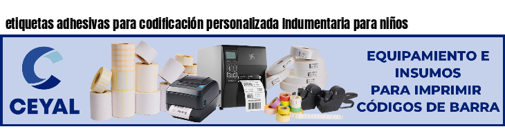 etiquetas adhesivas para codificación personalizada Indumentaria para niños