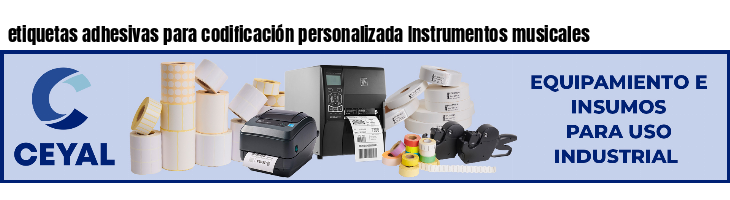 etiquetas adhesivas para codificación personalizada Instrumentos musicales