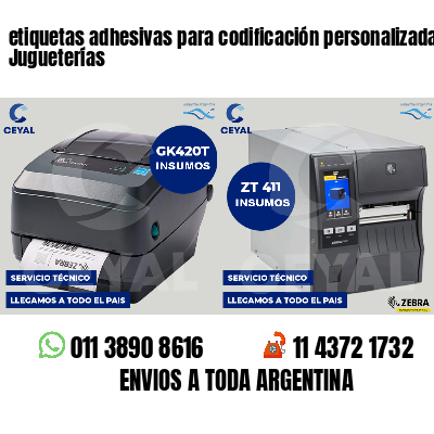 etiquetas adhesivas para codificación personalizada Jugueterías