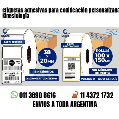 etiquetas adhesivas para codificación personalizada Kinesiología