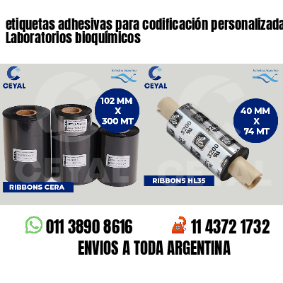 etiquetas adhesivas para codificación personalizada Laboratorios bioquímicos