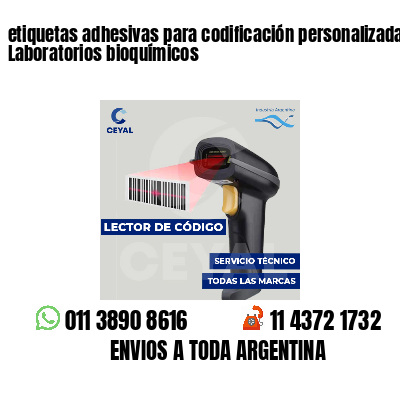 etiquetas adhesivas para codificación personalizada Laboratorios bioquímicos