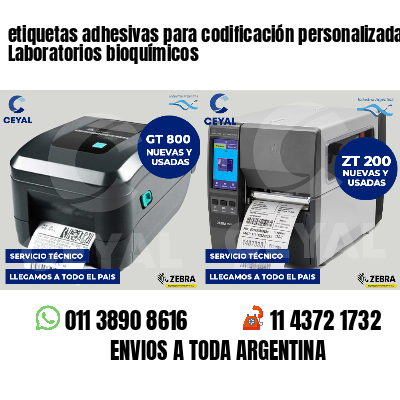 etiquetas adhesivas para codificación personalizada Laboratorios bioquímicos