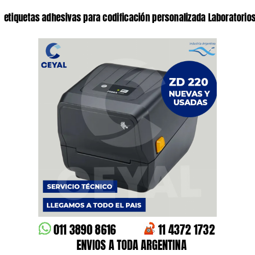 etiquetas adhesivas para codificación personalizada Laboratorios químicos