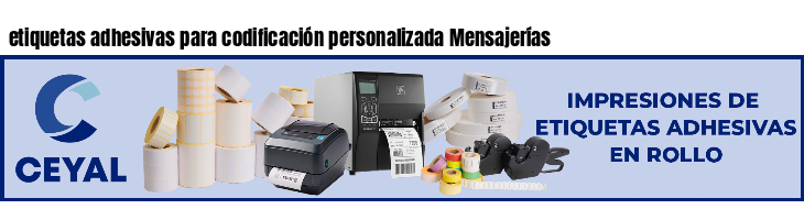 etiquetas adhesivas para codificación personalizada Mensajerías