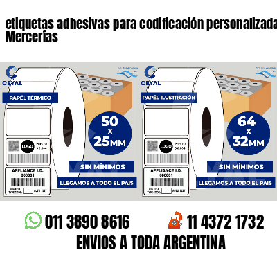 etiquetas adhesivas para codificación personalizada Mercerías