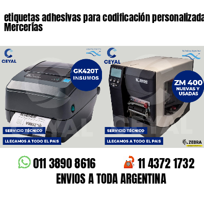 etiquetas adhesivas para codificación personalizada Mercerías