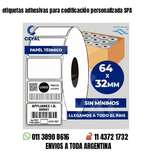 etiquetas adhesivas para codificación personalizada SPA