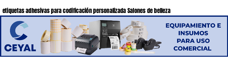 etiquetas adhesivas para codificación personalizada Salones de belleza