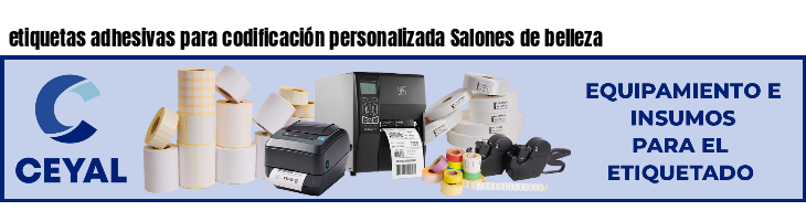 etiquetas adhesivas para codificación personalizada Salones de belleza