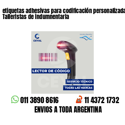 etiquetas adhesivas para codificación personalizada Talleristas de indumnentaria