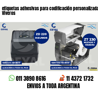 etiquetas adhesivas para codificación personalizada Viveros