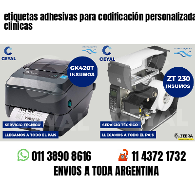 etiquetas adhesivas para codificación personalizada clinicas