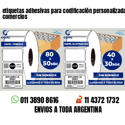 etiquetas adhesivas para codificación personalizada comercios