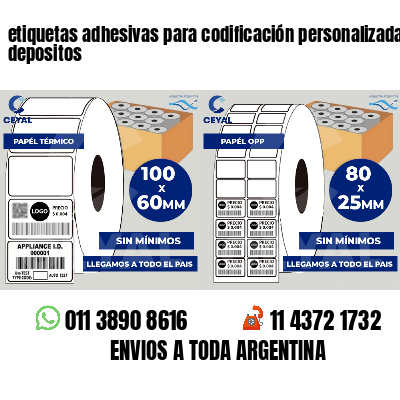 etiquetas adhesivas para codificación personalizada depositos