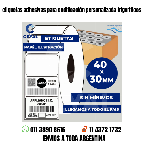 etiquetas adhesivas para codificación personalizada frigorificos