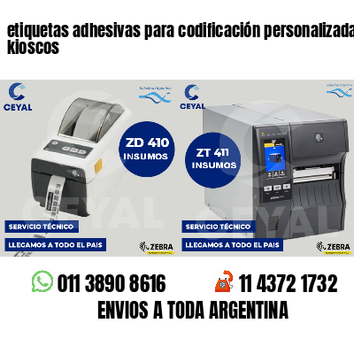 etiquetas adhesivas para codificación personalizada kioscos