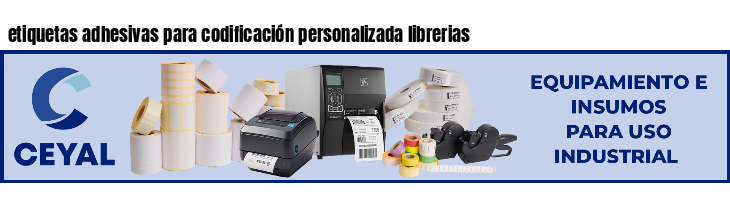 etiquetas adhesivas para codificación personalizada librerias