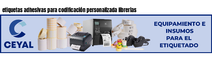 etiquetas adhesivas para codificación personalizada librerias
