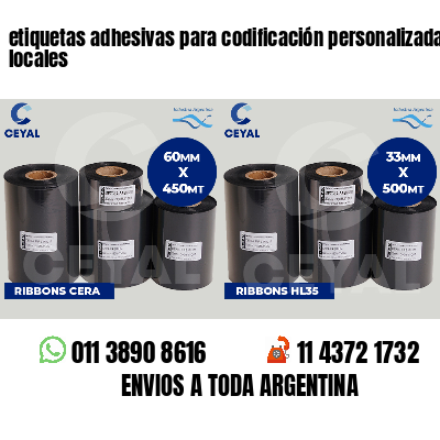 etiquetas adhesivas para codificación personalizada locales
