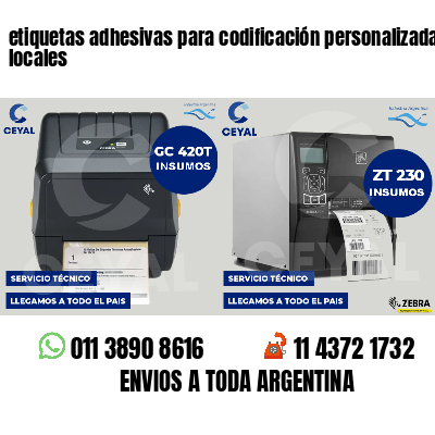 etiquetas adhesivas para codificación personalizada locales