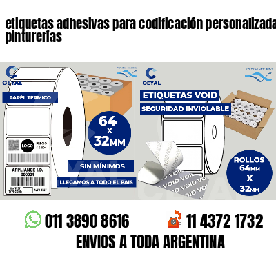 etiquetas adhesivas para codificación personalizada pinturerías