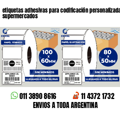 etiquetas adhesivas para codificación personalizada supermercados