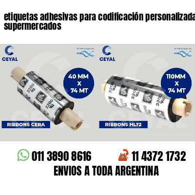 etiquetas adhesivas para codificación personalizada supermercados