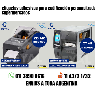 etiquetas adhesivas para codificación personalizada supermercados