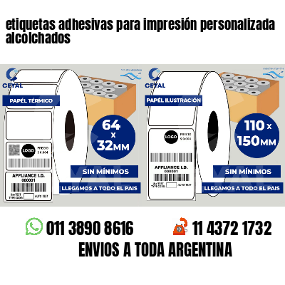 etiquetas adhesivas para impresión personalizada alcolchados