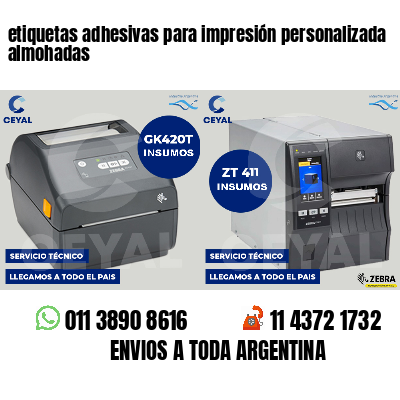 etiquetas adhesivas para impresión personalizada almohadas