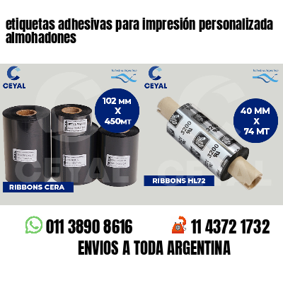 etiquetas adhesivas para impresión personalizada almohadones