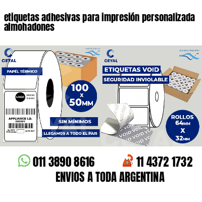 etiquetas adhesivas para impresión personalizada almohadones