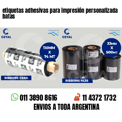 etiquetas adhesivas para impresión personalizada batas