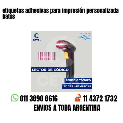 etiquetas adhesivas para impresión personalizada batas