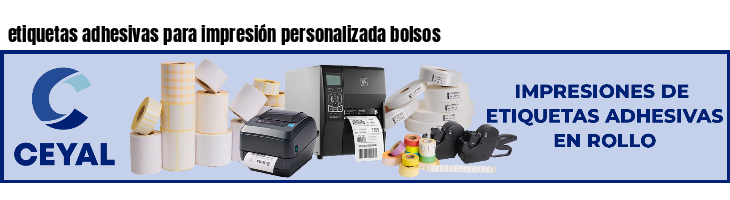 etiquetas adhesivas para impresión personalizada bolsos