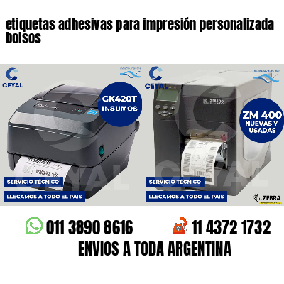etiquetas adhesivas para impresión personalizada bolsos