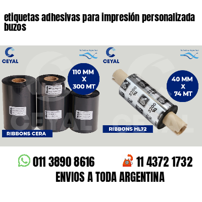 etiquetas adhesivas para impresión personalizada buzos