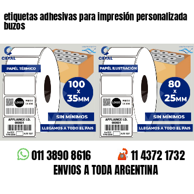 etiquetas adhesivas para impresión personalizada buzos