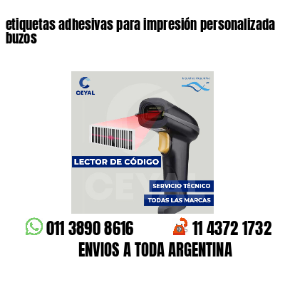 etiquetas adhesivas para impresión personalizada buzos