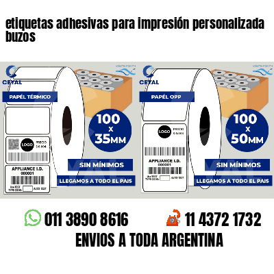 etiquetas adhesivas para impresión personalizada buzos
