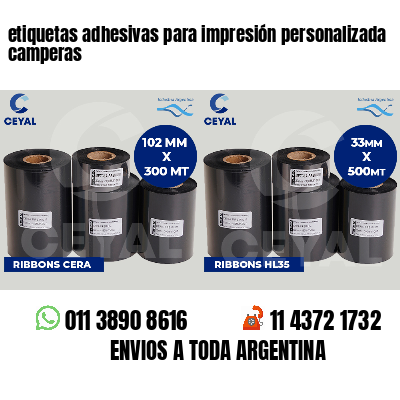 etiquetas adhesivas para impresión personalizada camperas