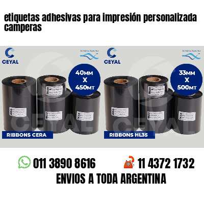 etiquetas adhesivas para impresión personalizada camperas