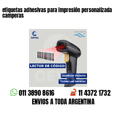 etiquetas adhesivas para impresión personalizada camperas