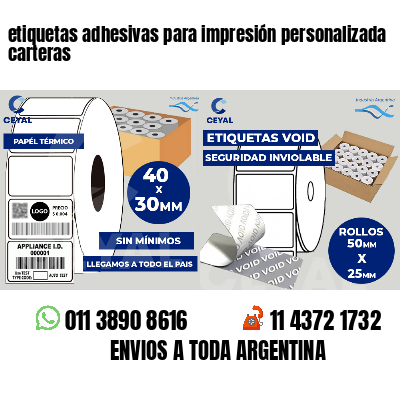 etiquetas adhesivas para impresión personalizada carteras
