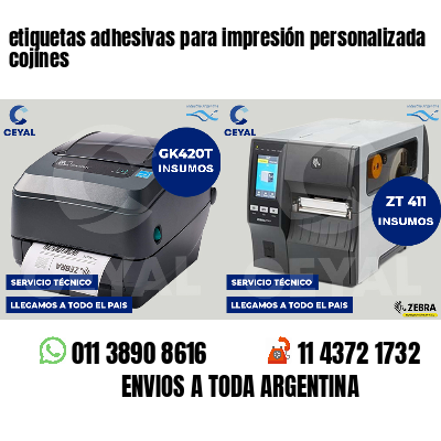 etiquetas adhesivas para impresión personalizada cojines